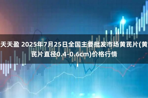天天盈 2025年7月25日全国主要批发市场黄芪片(黄芪片直径0.4-0.6cm)价格行情