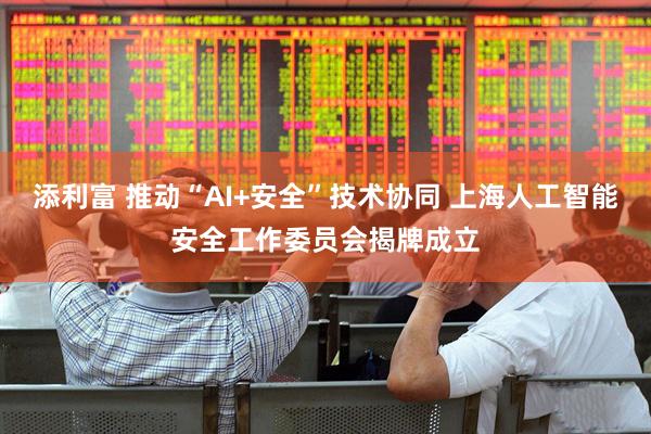 添利富 推动“AI+安全”技术协同 上海人工智能安全工作委员会揭牌成立